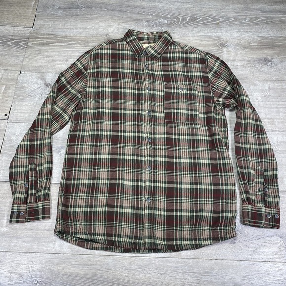 Gramicci Shirt Mens XL Red Green Plaid Button Down Flannel‎ Lined Outdoor Pocket - Picture 1 of 12